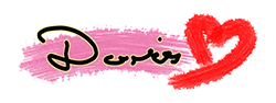 Hjärta i rött, logo med text Doris